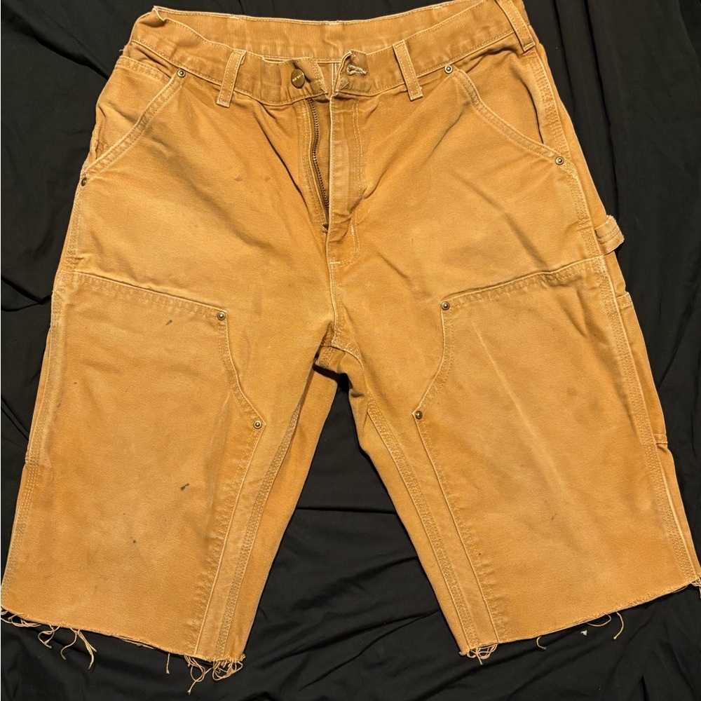 Carhartt Mens Duck Canvas Shorts Cutoff Pants used